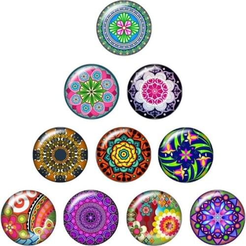 New Beauty pattern 10pcs 12mm/16mm/18mm/25mm Round photo glass cabochon demo flat back Making findings ZB0491
