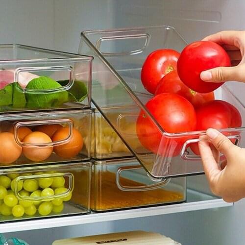 Refrigerator Organizer Bins Soda Can Dispenser Beverage Transparent Holder For Fridge Freezer Kitchen Storage Container Cabinets
