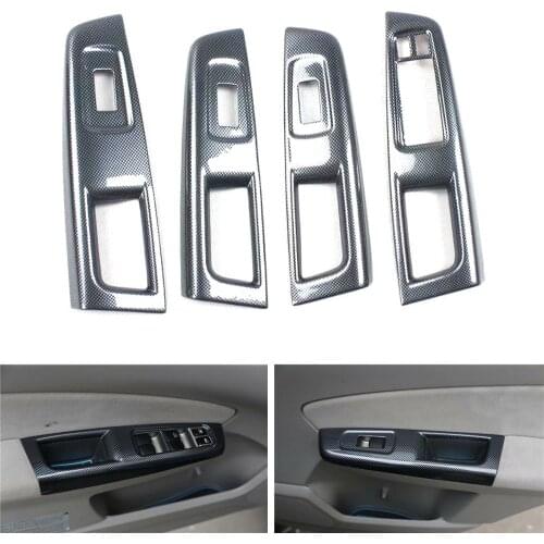 For Subaru Forester 2008-2012 LHD and RHD Car Window Lift Switch Cover Stying Interior Auto Car Accessories ABS Car Trim