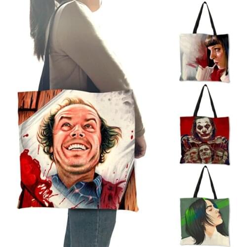 Popular Movie Character Print Shoulder Bag 2020 New Arrival Reusable Shopping Tote Bags For Groceries B13103
