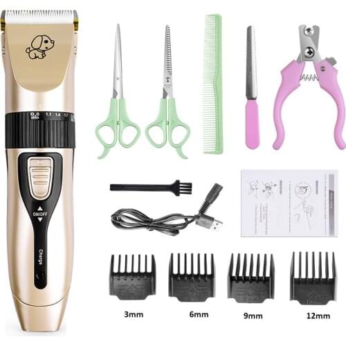 Professional Dog Hair Clippers Grooming Haircut Trimmer Shaver Set Pets Cordless Rechargeable Hair Cutting Machine