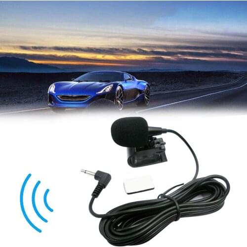 Professional Car Audio Microphone 3.5mm Clip Jack Plug 3m For Auto Microphone Mic Mini Long DVD Wired External Radio Stereo