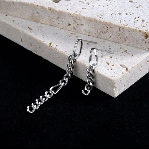 Drop Chain Earrings For Women Long Asymmetric New Trendy Creative Design Fashion Charm Student Friendship Gifts Jewelry BOYULIGE