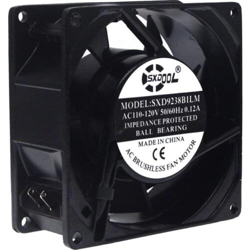 SXDOOL AXIAL 9238 115V 120V AC 92mm x 38mm High Speed, for DIY Cooling Ventilation Exhaust Projects