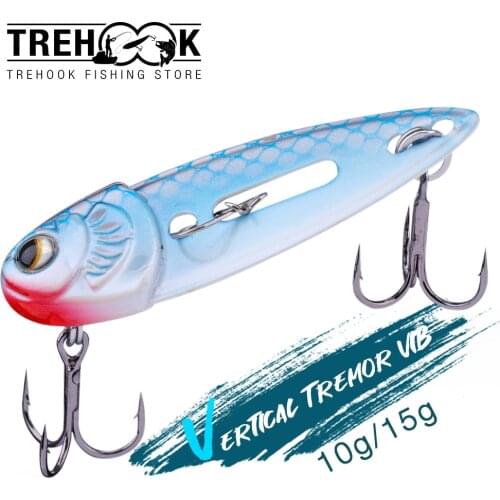 TREHOOK 10g/15g Vertical Tremor Vibes For Winter Fishing Tackle 2021 New VIB Fishing Lure Sinking Wobblers For Pike And Perch