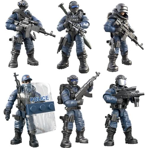 World War 2 WW2 Army Military Soviet Union Soldier City Police SWAT Gun Weapon Accessories Building Blocks Bricks Kids Toys