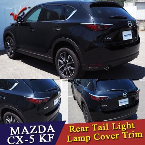 For Mazda CX-5 CX5 2017 2018 ABS Chrome Rear Tail Light Lamp Decoration Stripe Cover Trim 4pcs Car Styling Accessories