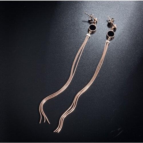 2021 Trend Titanium Steel Earrings For Women Tassel Earrings True Beauty Jewelry for Woman Offers With Free Shipping