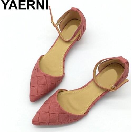 YAERNI 2019 Vintage PU Women D'Orsay Flats Shoes Sexy Pointed Toe Woman Casual Low Heel Basic Flats Casual Loafers GrayE790