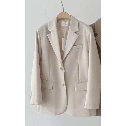 2021 New Suit Jacket Women Single Breasted Blazer Office Ladies Formal Jacket Leisure Blazer Female Outwear Solid color