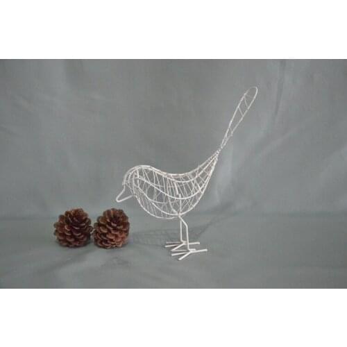 1PC Cute Vintage Metal Craft Wire Iron Bird Model Decorative Ornament Home Living Room Office Desktop Decoration Craft MK 005