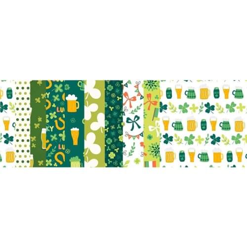 10Pcs Cotton Fabric Sheeting Crafts Squares Bundle Fat Quarters DIY Mask Making