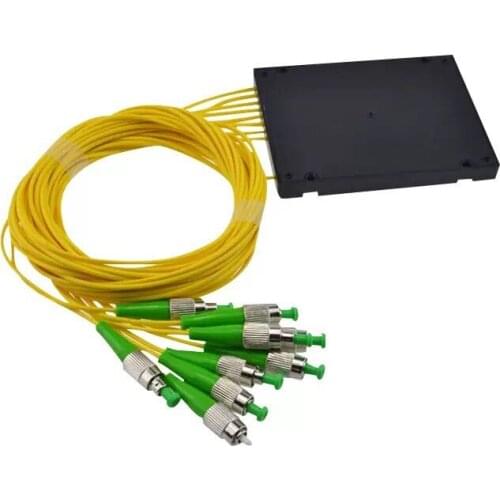 10pcs/lot FC/APC 1X8 PLC Singlemode Fiber Optical splitter FTTH PLC ABS type FBT PLC 1*8 optical fiber splitter
