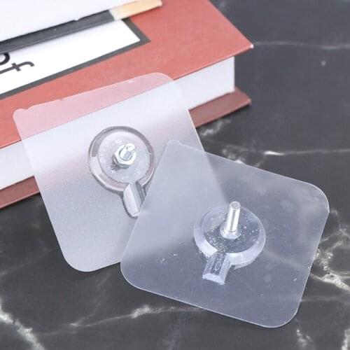 10pcsHanging Wall Hook Self Adhesive No Drilling Non-Trace Kitchen Wall Stickers