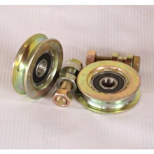 2PCS/LOT 58x17mm Thickness:17mm 2.5 -Inch U type Bearing Pulley Wheel Steel Wire Bearing Pulley