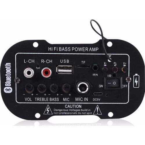 5 Inch 7.4V/YS/Rechargeable / BT with MIC Power Amplifier Board TF Card, U Disk Play MP3 Music Power Amplifier Board