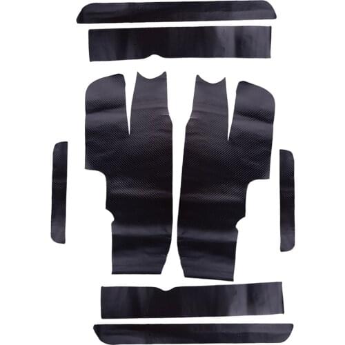 8pcs PU Leather Door Sill Scuff Plate Guard Pedal Protector Cover Trim Accessories Fit For Toyota Highlander 2019 2020 2021