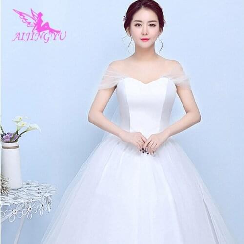AIJINGYU 2021 2020 sexy Customized new hot selling cheap ball gown lace up back formal bride dresses wedding dress FU122