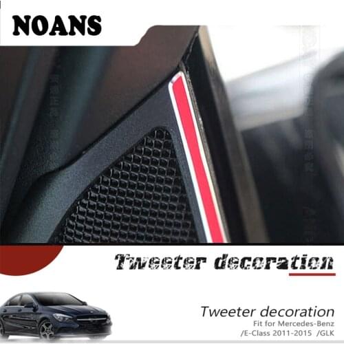Aluminum Car Styling Door Audio Tweeter Speaker Horn Stickers For Mercedes Benz W212 W213 X204 X253 Benz E GLK Class Accessories