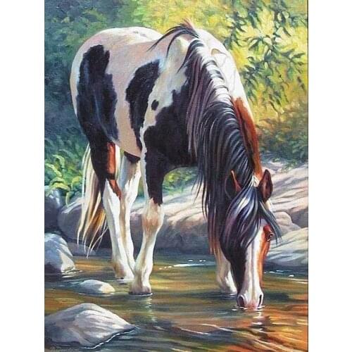 ARMYQZDiy diamond painting animal horse home decoration round diamond square diamond diamond embroidery mosaic decoration needle