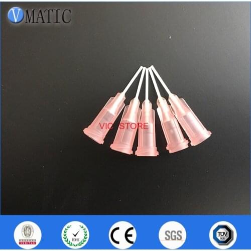 Free Shipping 20G Pink 0.5'' 1/2 Inch Pp Flexibility Needle Tips Glue Dispensing Needle 100Pcs