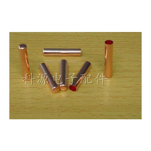 Free shipping temperature sensor shell red copper size 6*10mm ,PT100 platinum resistance encapsulation shell 1000pcs/lot