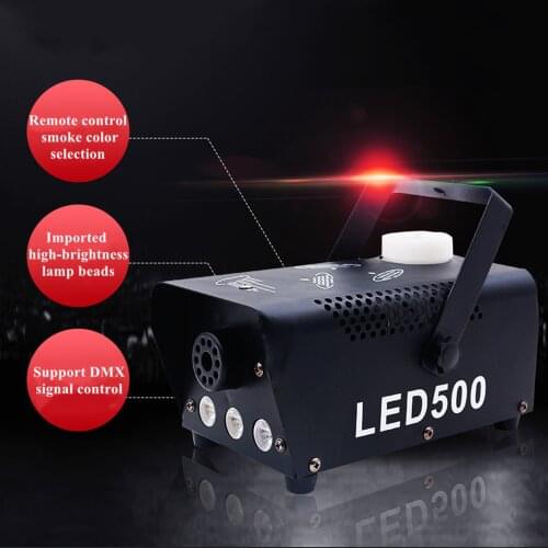 Wireless Control LED 500W Smoke Machine RGB Color LED Fog Machine LED Fogger Stage Smoke Ejector for DJ Party LED Stage Light
