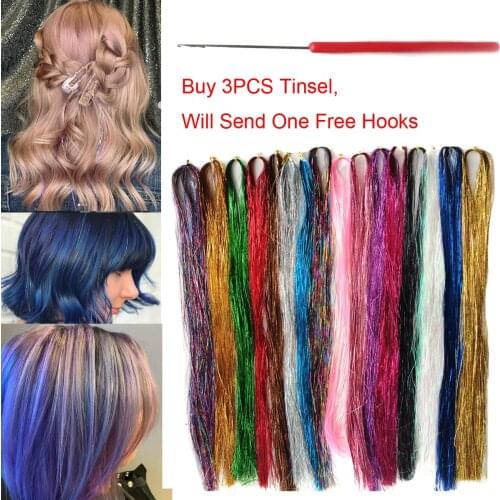 150Strands Holographic Glitter Sparkle Shiny Dazzles Hair Tinsel Bling Twinkle Hair Extension For Braiding Accessories