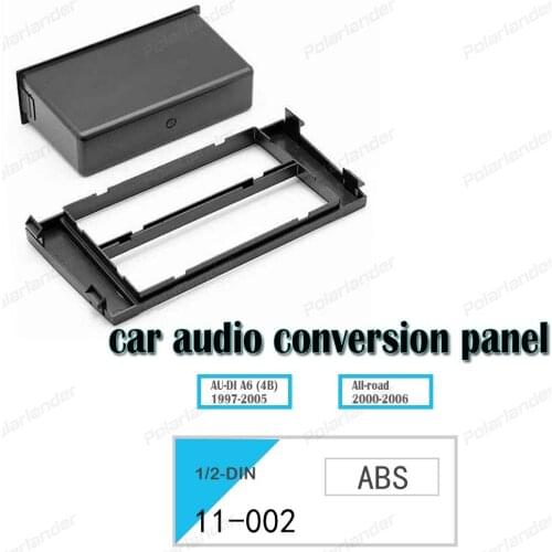 CD conversion panel for AU-DI A6 (4B) 1997-2005 for All-road 2000-2006 ABS material black 1-DIN/2-DIN