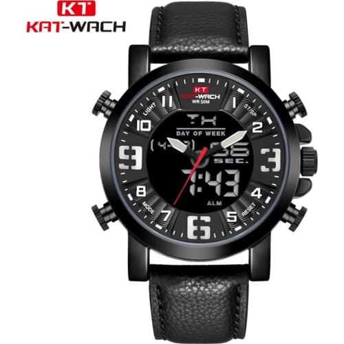 Kt1845 New Hot Sports Electronic Watch Double Time Waterproof Luminous Personalized Mens Watch