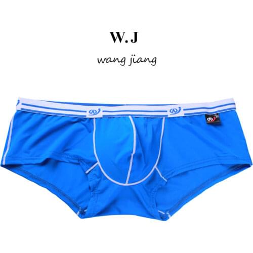 Mens Underwear Boxers Cueca Sexy Gay Men Silk Bikini Underwear Calvn Calzoncillos Boxer Shorts 1007-PJ