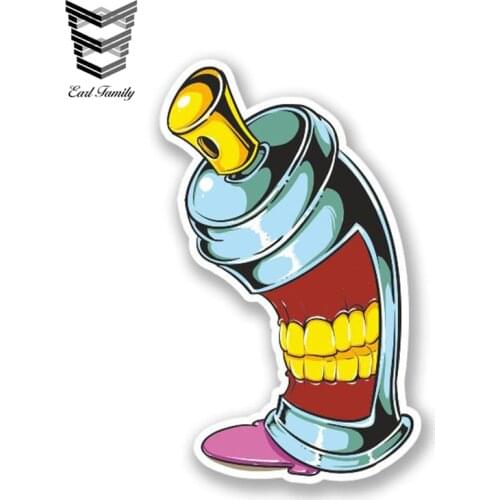 EARLFAMILY 13cm x 7cm Graffiti Paint Can Sticker Car Bike iPad Laptop Art Painting Skate Cartoon Car Sticker Waterproof Decal