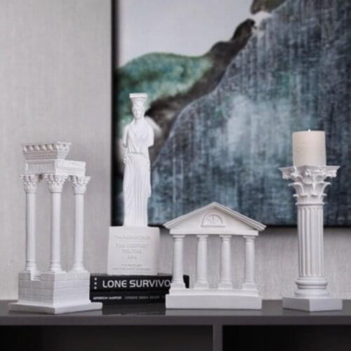 Greek ancient city temple architectural model Roman column ornament European-style decoration furnishings resin sculpture