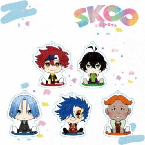 Hot Anime SK8 the Infinity SK EIGHT REKI Langa MIYA Cherry Blossom Acrylic Keychain Cute Keyring Bag Pendant Accessories Cosplay