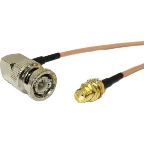 New Modem Coaxial Cable SMA Female Jack To BNC Male Plug Right Angle Connector RG316 Cable 15CM 6inch RF Pigtail