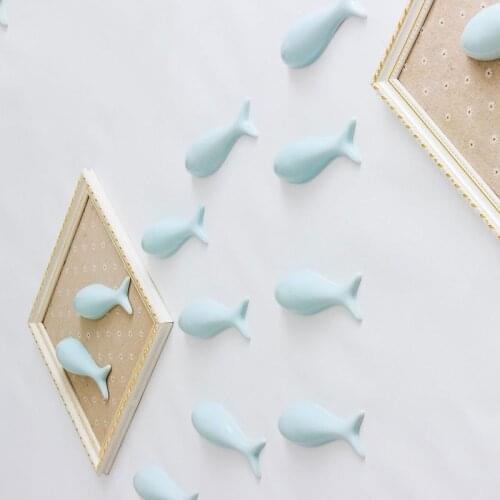 Creative Jingdezhen Ceramic Fish Model Home Wall Hanging Decoration Decor 3D background wall stickers Wall Ornaments Crafts Art