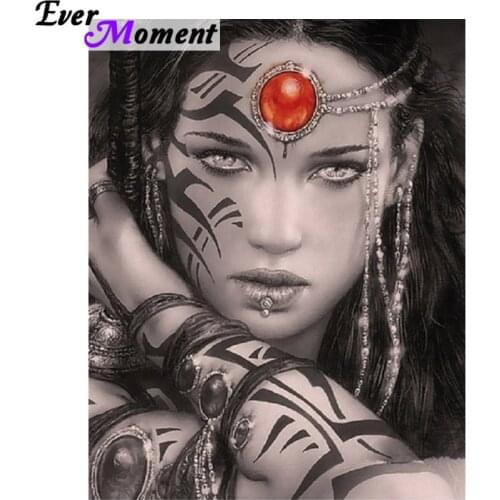 Cool Female Girl Warrior Portrait DIY 5D Diamond Painting Mosaic Kit Embroidery Diamond Needlework Fantasy Patchwork Gift ASF693