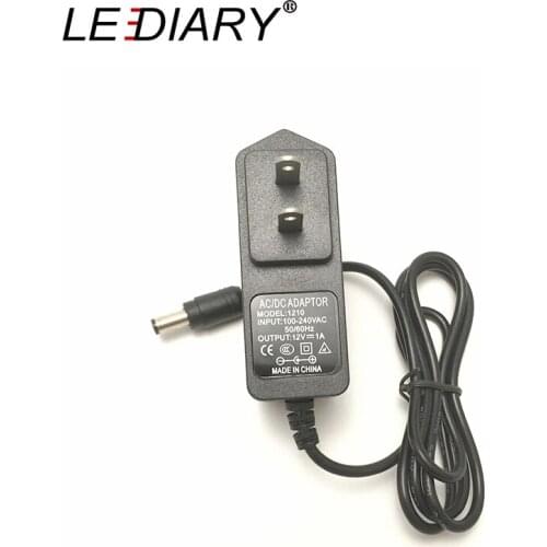 LEDIARY US EU Plug AC/DC Adaptor Input 100-240V and Output 12V 1A Adapter LED Switch Power Supply With Male Plug For Lamp