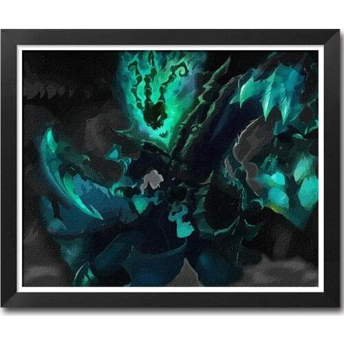 MaHuaf-A1358 LOL Game Artwork painting by numbers on canvas DIY oil hand-painted framed wall picture for living room home decor
