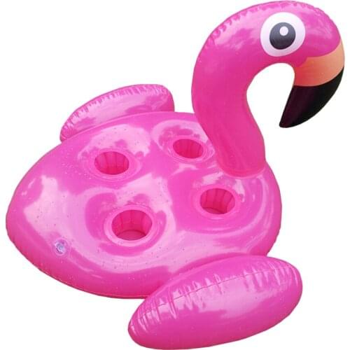 Inflatable Cup Holder Swimming Pool Accessories Drink Floating Flamingo Donut Pool Float Swimming Ring Party Toys Beach Bar DS19