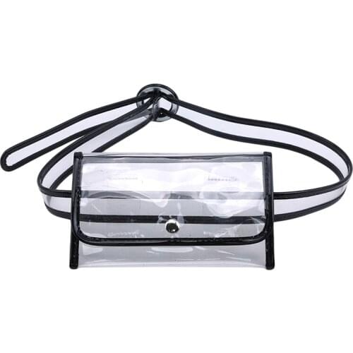 New Ladies PVC Waist Bag Fashion Beach Belt Summer Practical Transparent Jelly High Quality Casual Ladies Waist Bag