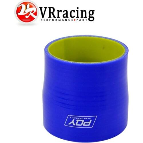 VR -BLUE & Yellow 2.75"-3" 70mm-76mm SILICONE HOSE STRAIGHT REDUCER JOINER COUPLING With PQY logo VR-SH275300-QY