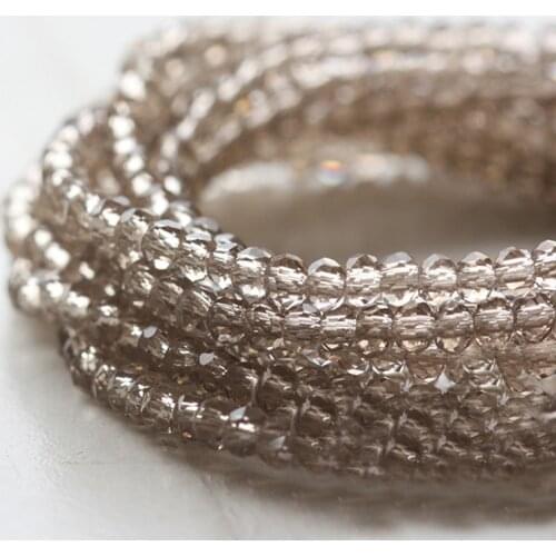 BEAUCHAMP Tiny 2mm 185pcs Crystal Beads Rondelle Faceted Earring Beading Bracelet Necklace Sewing Bow Knot Jewelry Accessories