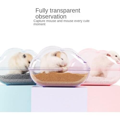 Transparent Hamster Bathroom Anti-splash Hamster Bath Sandbox Golden Bear Small Animal Bath Sandbox Hamster Accessories