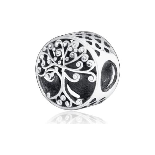 SALE! 925 Sterling Silver Beads Fit Original Pandora Bracelets Family Tree Charm Women DIY Fashion Jewelry Gift