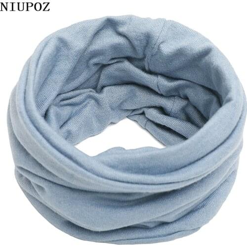Unisex Winter Warm Knitted Ring Solid Scarf Bandana Men Women Fashion Headband Elastic Neck Collar Scarf Windproof