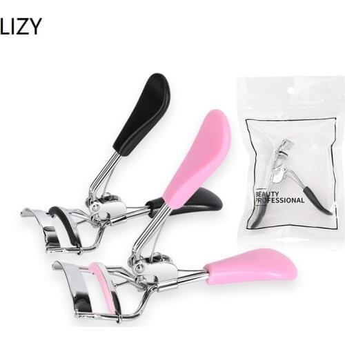 LIZY Eyelash Curler Carbon Steel Fake Eye Lashes Curler Clip with Silicone Strip Aplicator Curling Makeup Cosmetic Beauty Tools