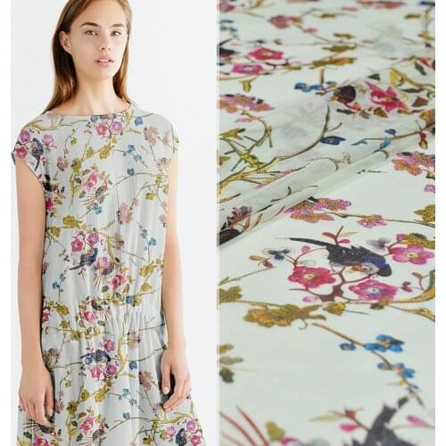 Mulberry Silk Linen Fabric Close-fitting Delicate Elegant Atmosphere Dress Jacket Vest Pants Scarf Cloth Fabrics Per Meter