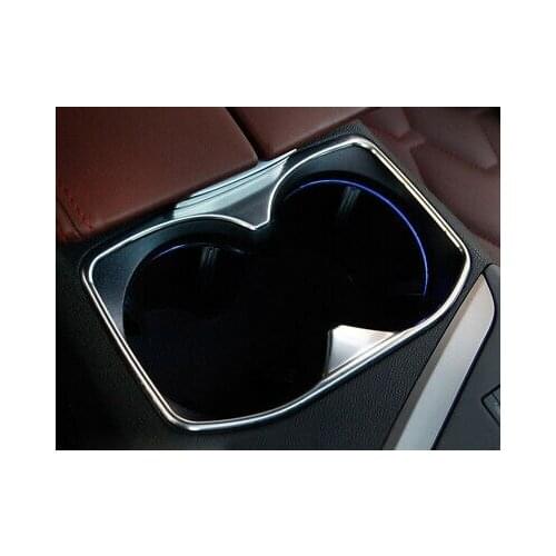 Steel Water Cup Holder Decoration Cover Trim 1pcs For Peugeot 3008 GT 2016-2019