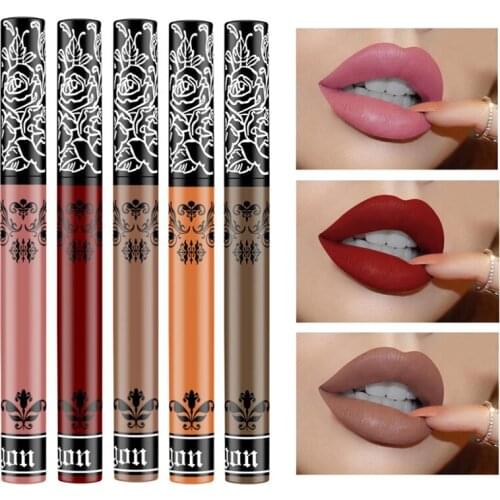 15 Colors Waterproof Matte Liquid Lipstick long-lasting Red Black Lip gloss Makeup Stick Nude Beauty Lip Tint Korea Cosmetics